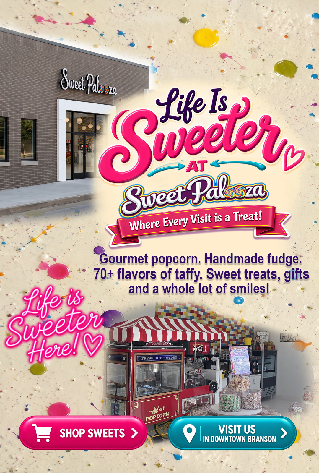 Sweet Palooza candy store in Downtown Branson