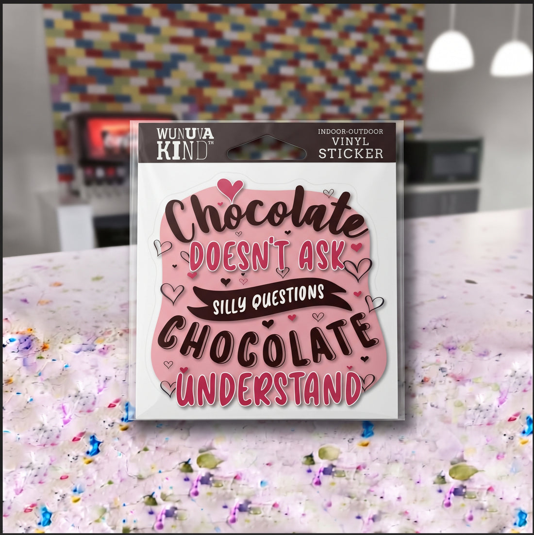 Wunuva Kind Vinyl Sticker - Chocolate Understands