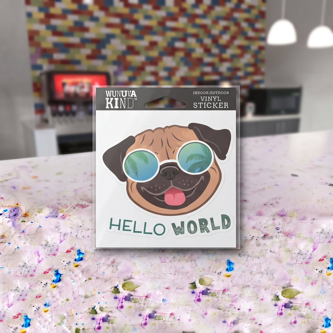 Wunuva Kind Vinyl Sticker - Hello World