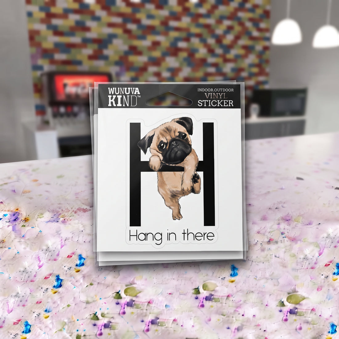 Wunuva Kind Vinyl Sticker - Pug